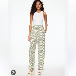 Dynamite Green Trousers with Geometric Print